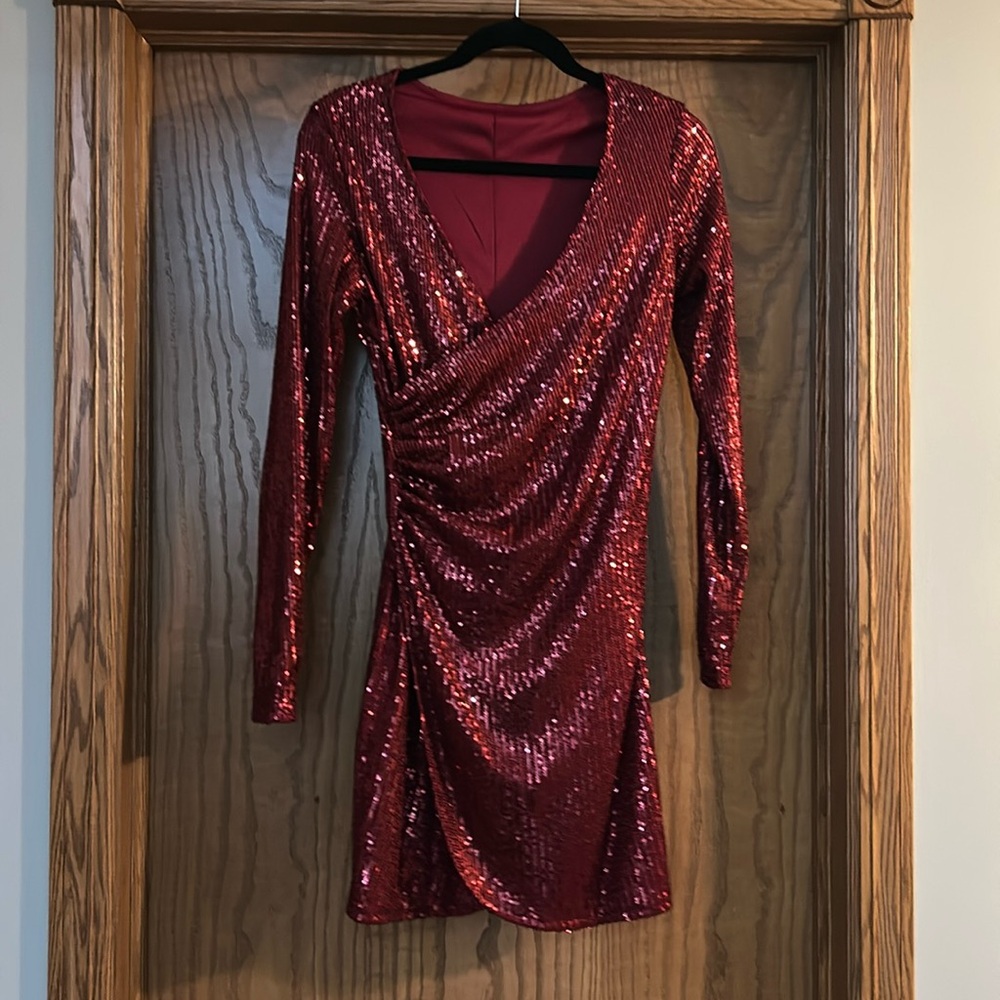 SNOWCOMING DRESS!  Windsor- red sequence